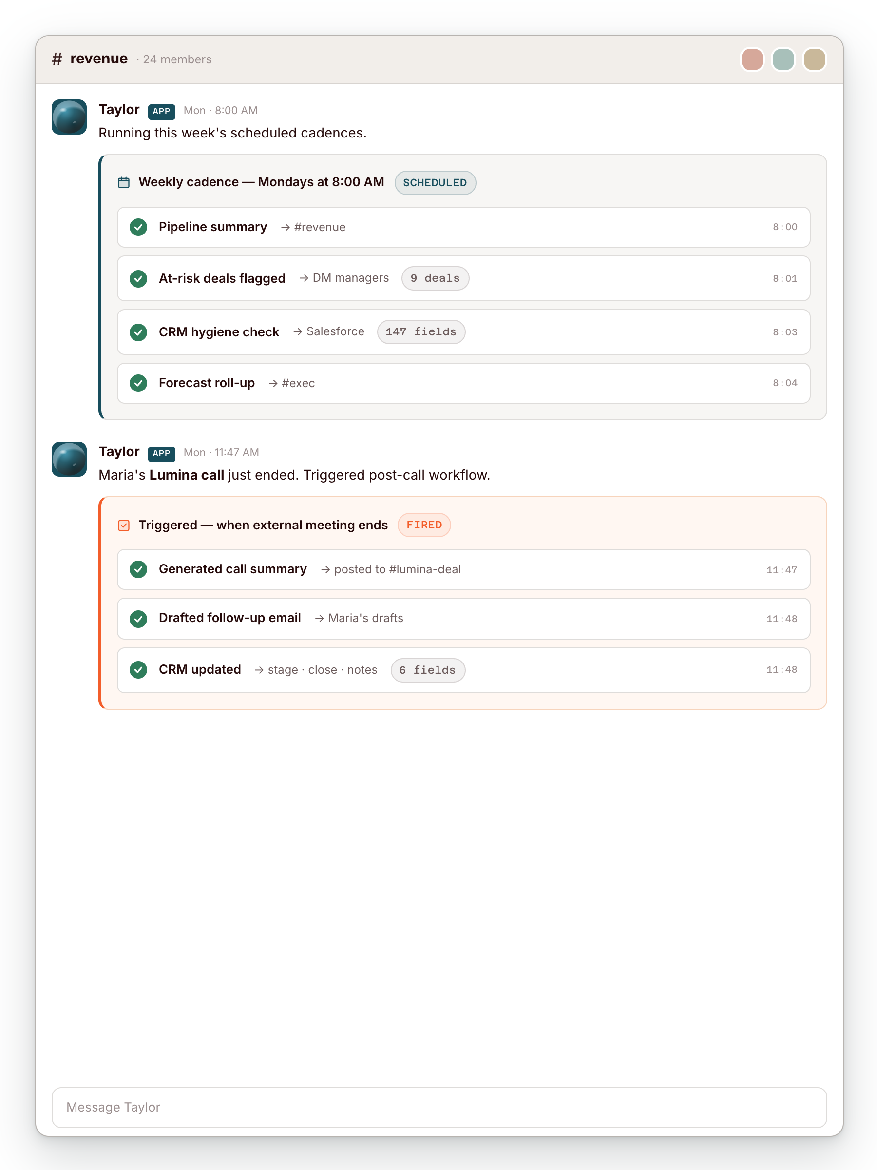 Grw running scheduled and trigger-based sales workflows